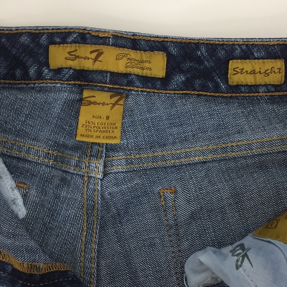 Seven7 Straight Leg Women’s Jeans Size 8 - Picture 6 of 8